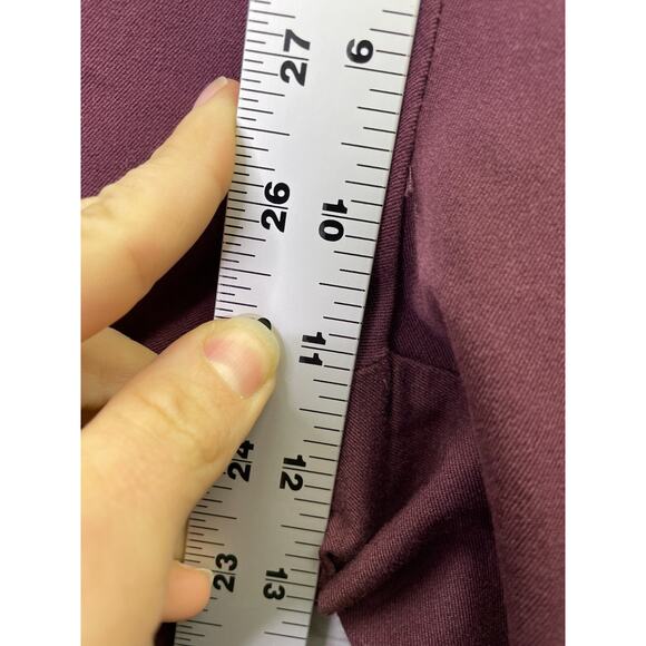 Isaac Mizrahi Live Pants 16P Petite Womens Burgundy Red Bootcut Stretch - Picture 5 of 11